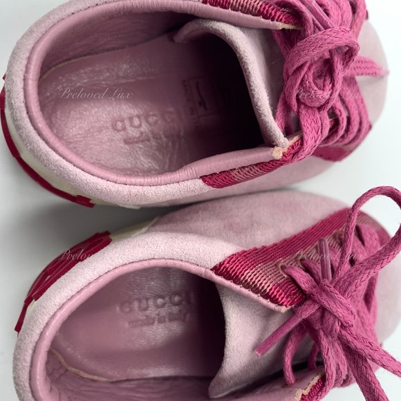 Auth Gucci Baby Pink Logo Shoes Size EU 16 - Picture 8 of 15